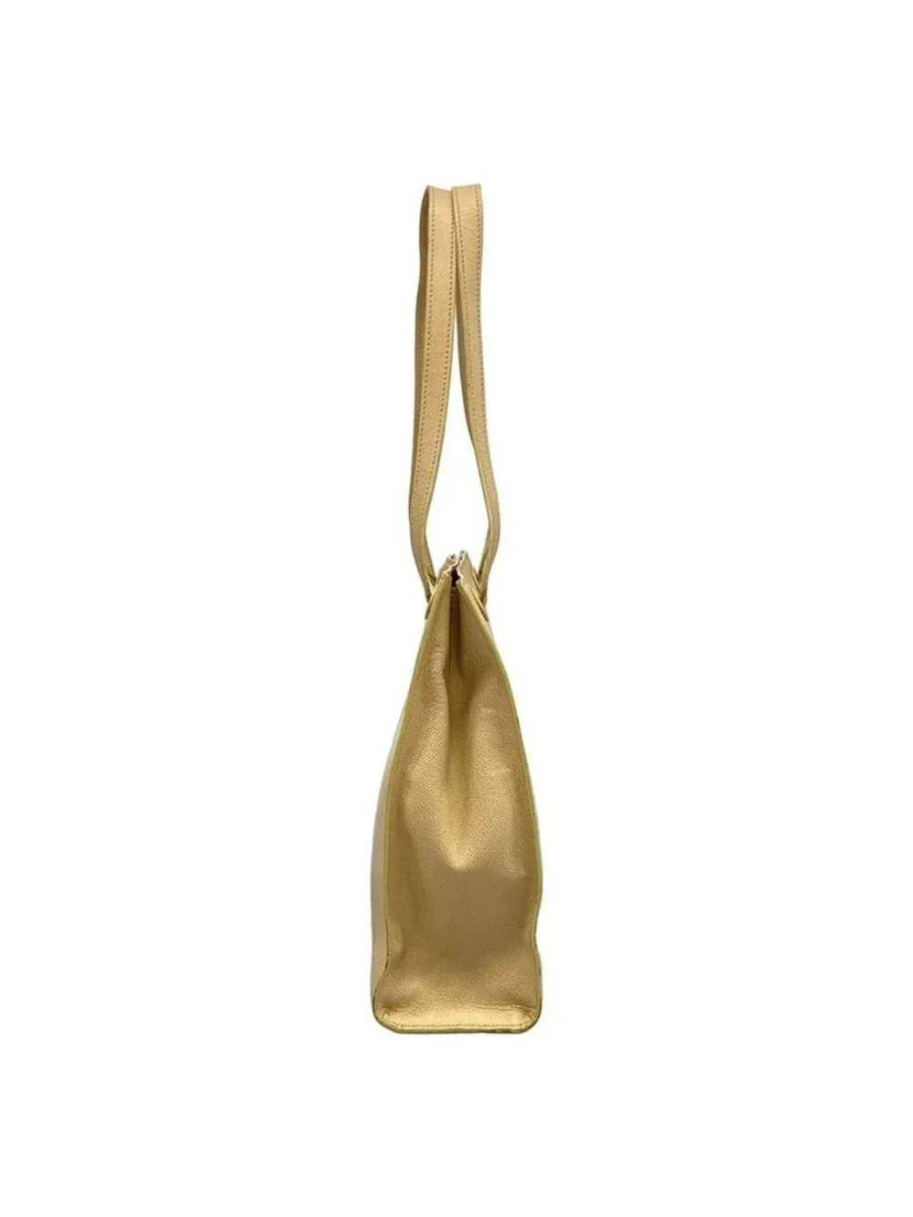 Chanel Tote Bag Beige Gold Logo